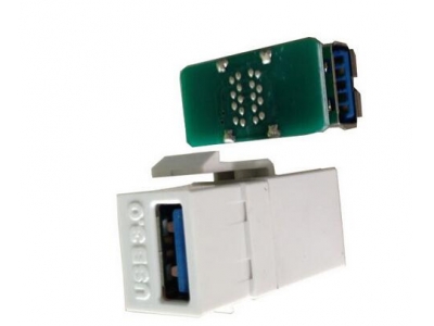 USB3.0 Keystone jack 180 degree USB socket female to female