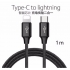 USB 3.1 Type C Male To Lightning 8Pin Male Data Cable For Iphone