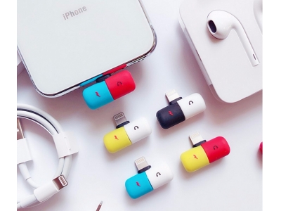 splitter adapter for iphone 2 in 1 USB Charger Capsule Splitter Adapter