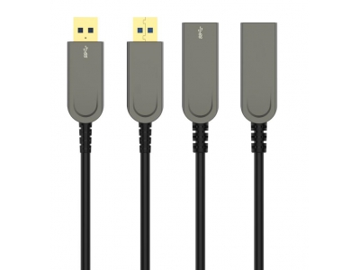 USB 3.0 AM to AF hybrid Active Optical AOC Cable USB 3.0 Active Repeater Cable 50M 100M Extenders
