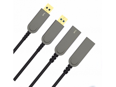 USB 3.0 AM to AF hybrid Active Optical AOC Cable USB 3.0 Active Repeater Cable 50M 100M Extenders