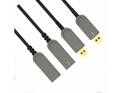 USB 3.0 AM to AF hybrid Active Optical AOC Cable USB 3.0 Active Repeater Cable 50M 100M Extenders