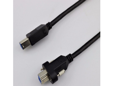 USB3.0 Printer with screws locking Panel Mount cables